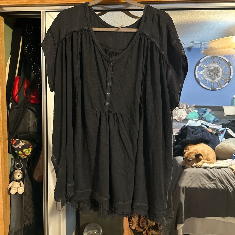 Free People Black Women's Blouse